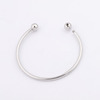 Round beads stainless steel, base bracelet, 3mm, 60mm
