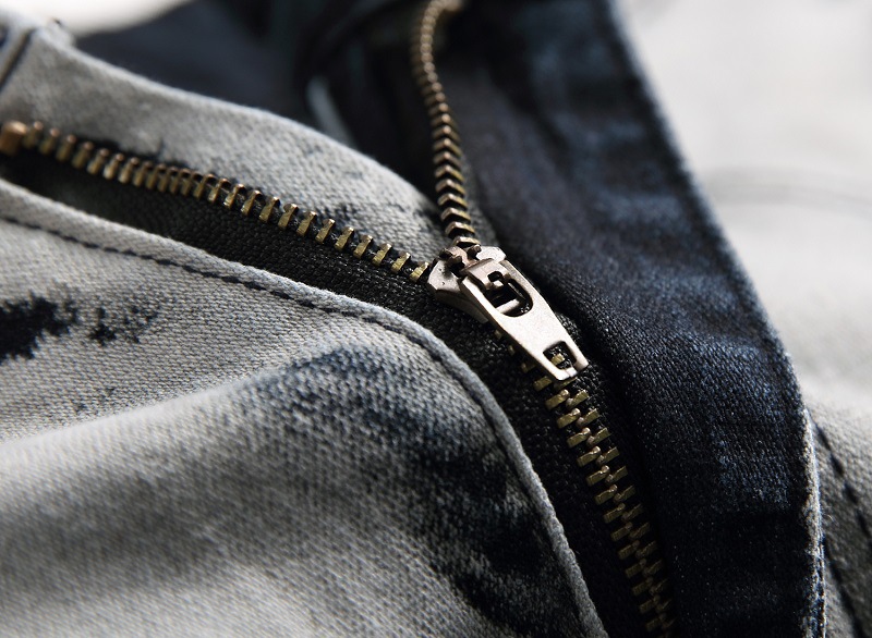 Men's Clothing Retro Denim Jeans For Men Distressed Color Blocking Stretch American Style Supply_viptrois.com