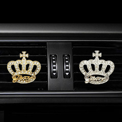 Car Air Vent Scent Diffuser with Creative Diamond-Covered Crown Air Vent Scent Holder, Car Interior Scent Decorations