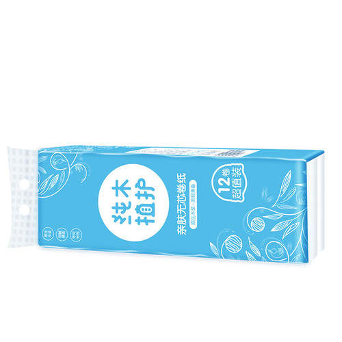 Plant care coreless roll paper 36 rolls 4-layer toilet paper wholesale household paper towel toilet paper manufacturer wholesale