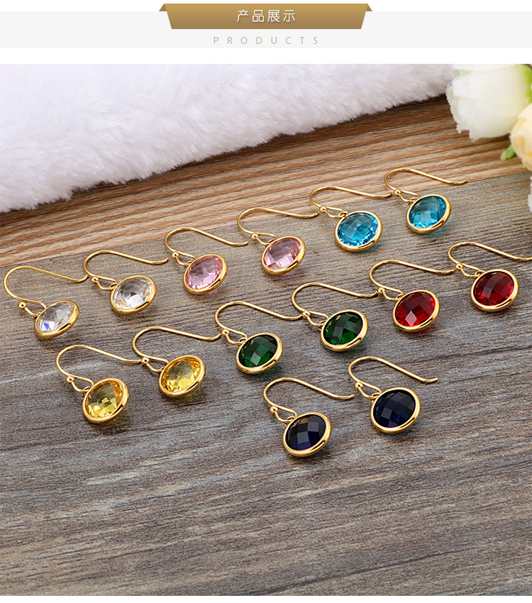 304 Stainless Steel Material PVD Coated 18K Gold Plated Geometric Titanium Steel Korean Style Waterproof Non Tarnish Earrings