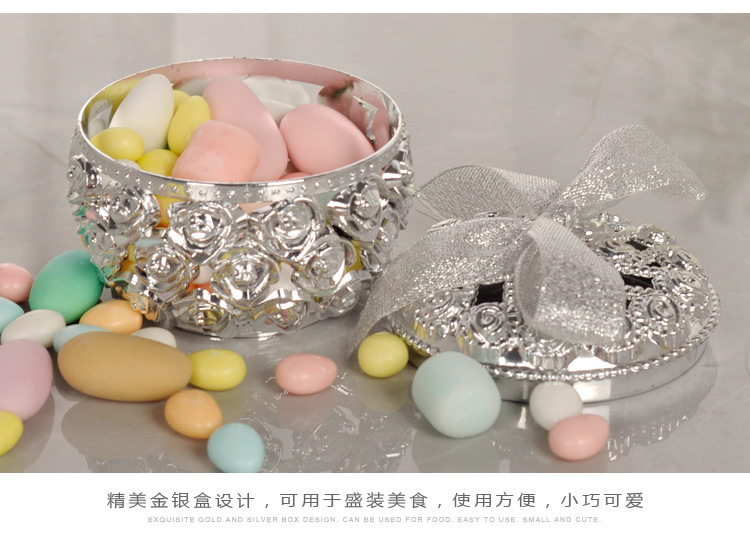 Factory direct supply of hollowed-out gold-plated candy boxes, aromatherapy boxes, jewelry storage boxes, wedding candy boxes, wedding supplies wholesale detail image 10