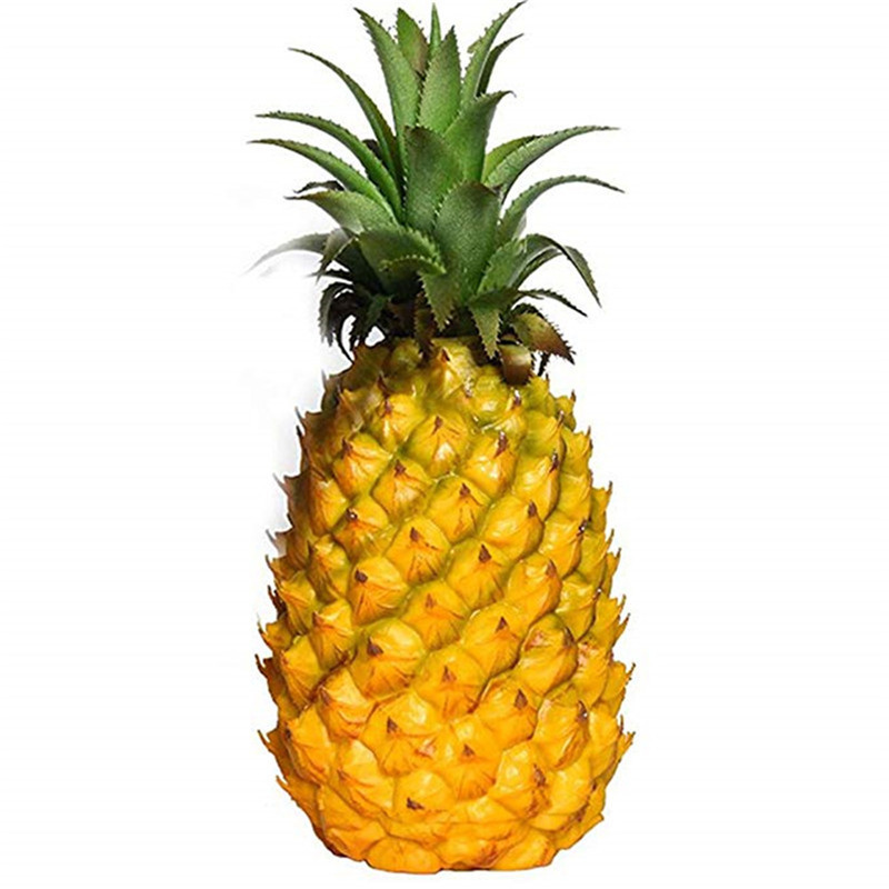 Simulación piña fruta falsa piña de plástico modelo de decoración de ventana accesorios de tiro juguetes educativos de educación temprana para niños