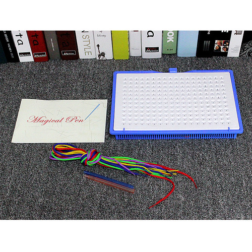Factory direct sales of children's magic sticky thread board large box children's DIY hand threading drawing board early education toys