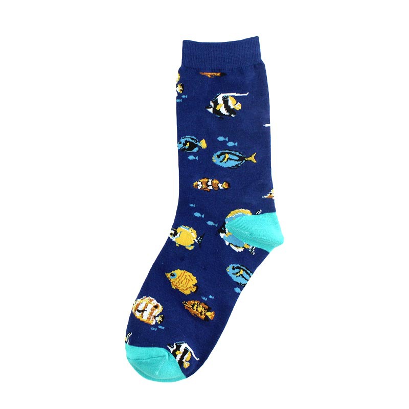 Women's Simple Style Classic Style Commute Color Block Cotton Printing Crew Socks A Pair display picture 8