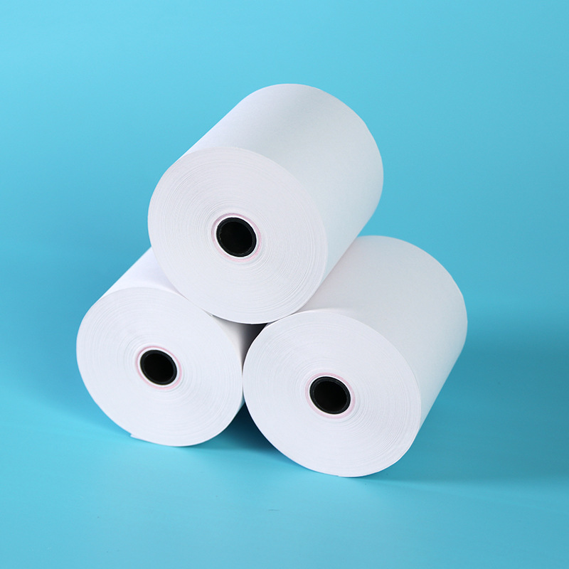 75*75 single layer double offset paper supermarket receipt cashier paper 75x75 floor scale pin type printing paper pressure sensitive paper