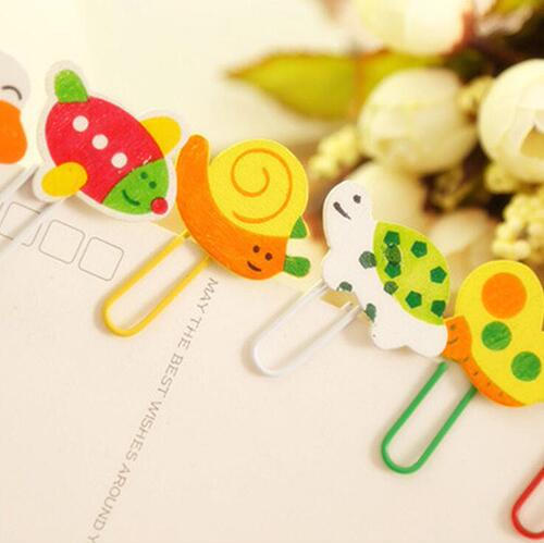 Japanese and Korean stationery, cute cartoon paper clips, wooden animals, paper clips, note needles, office supplies manufacturers wholesale