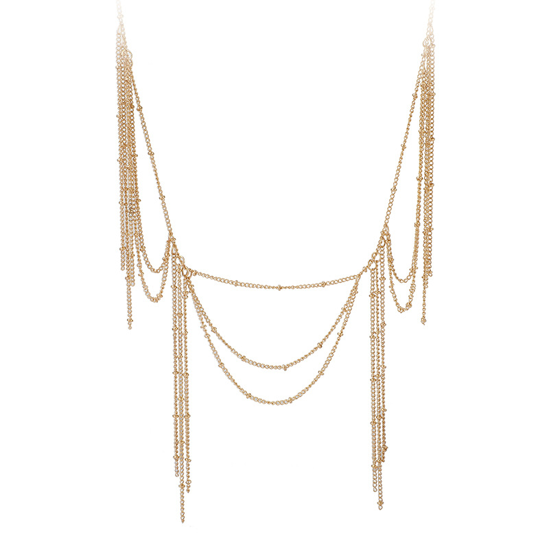 Fashion Personality Fringed Necklace Irregular Necklace Neck Chain Clavicle Chain Wholeales Fashion display picture 9