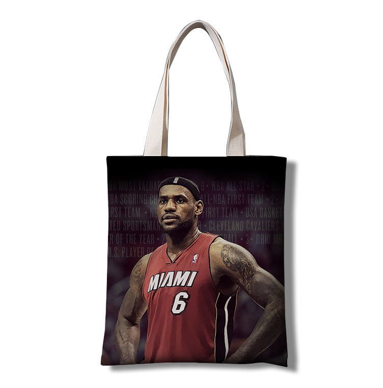 詹姆斯 帆布袋手提袋 亚马逊服饰跨境电商外贸代发周边产品