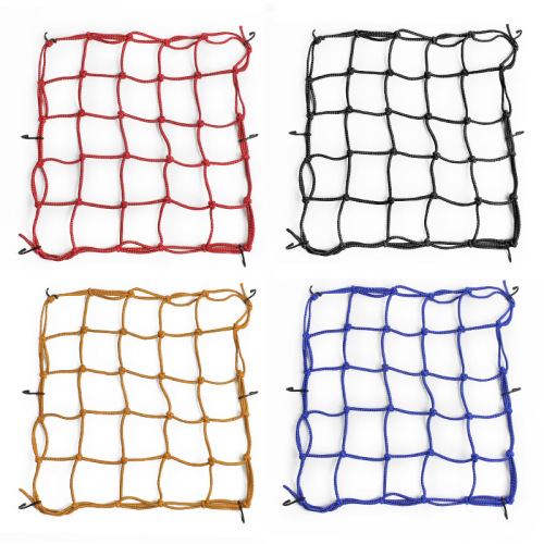 Motorcycle net pocket fuel tank helmet fixed net luggage pocket elastic night reflective straps straps rear seat equipment riding