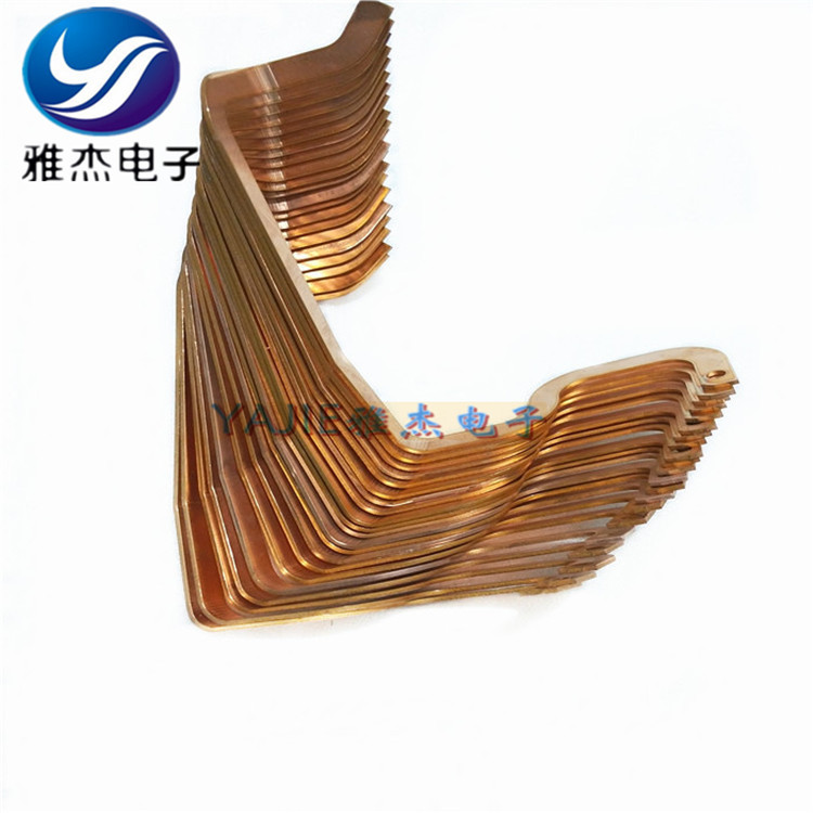 汇流导电连接铜排 巴士动力电池异形铜排 锂电池铜排静电喷涂加工