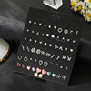 Earrings, set, crystal earings, Japanese and Korean, suitable for import, wish