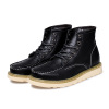 Martens, demi-season high boots English style, fleece footwear, 2021 collection