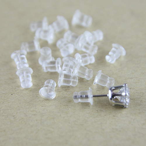 Supply transparent plastic bullet head earplugs, ear accessories, earplugs, ear-back silicone earplugs DIY accessories and supplies