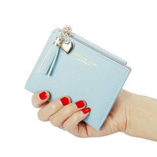 Short wallet Mini women's wallet Thin Small Cross-border wallet women's Zipper Coin Purse Korean Style wallet
