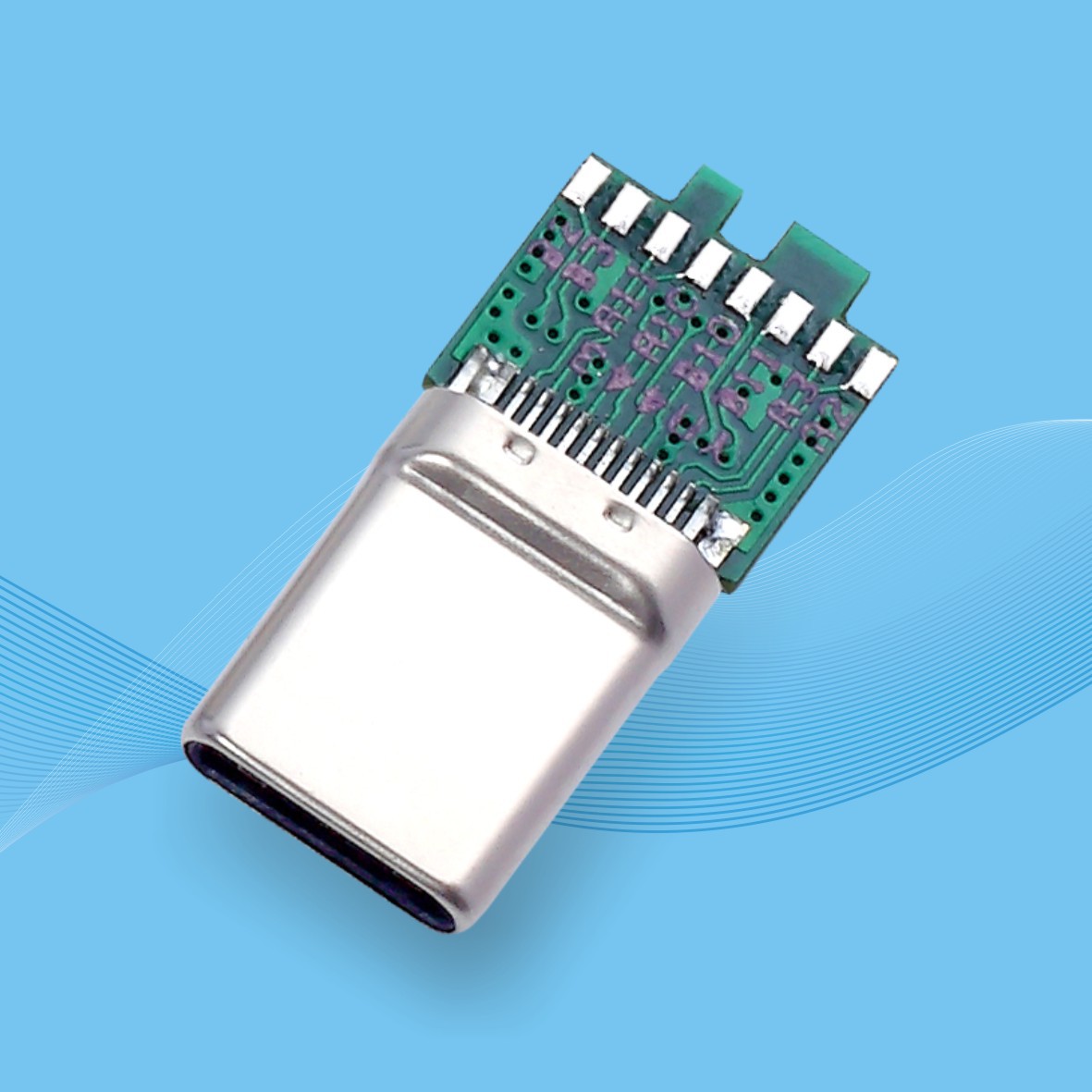 厂家直供USB type C公头带板 PD快充 TYPE C 3.1公头(100W)-阿里巴巴