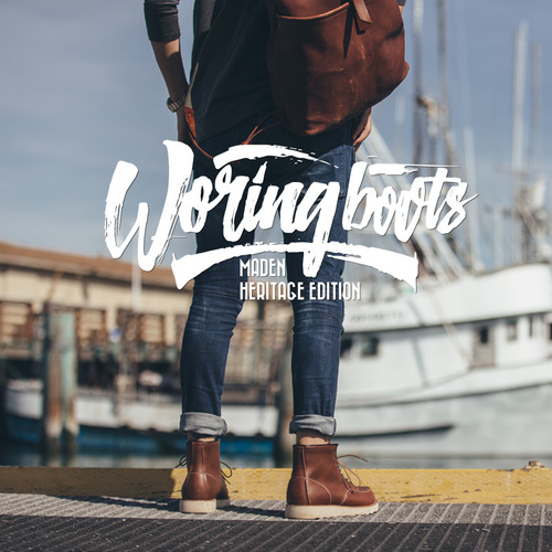 Madden 875 work boots men's spring mid-top British style leather shoes American retro Ami khaki genuine leather Martin boots