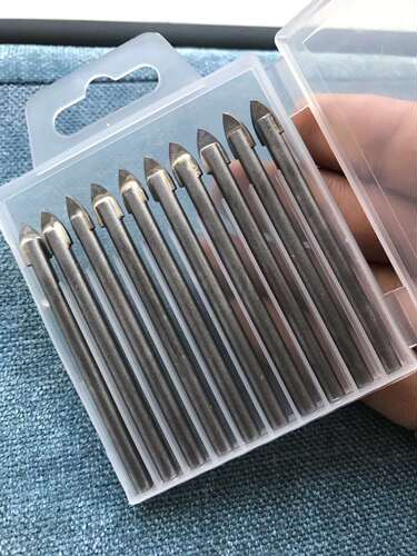 Electric drill accessories, ceramic drill bit, extended triangular handle, ceramic tile drill bit, tile glass hole opener