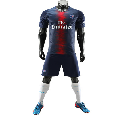 加工订制18/19新款足球服套装 现货批发巴黎主场儿童足球服套装|ms