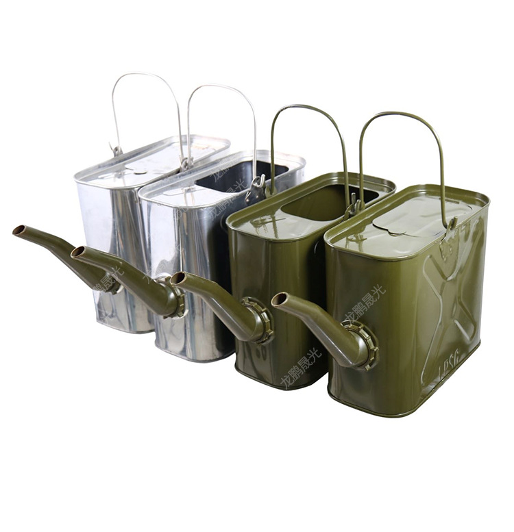 Thickened long-spout oil can, portable refueling can, iron can, portable oil jug, water filling can, 14L conversion can, gasoline can