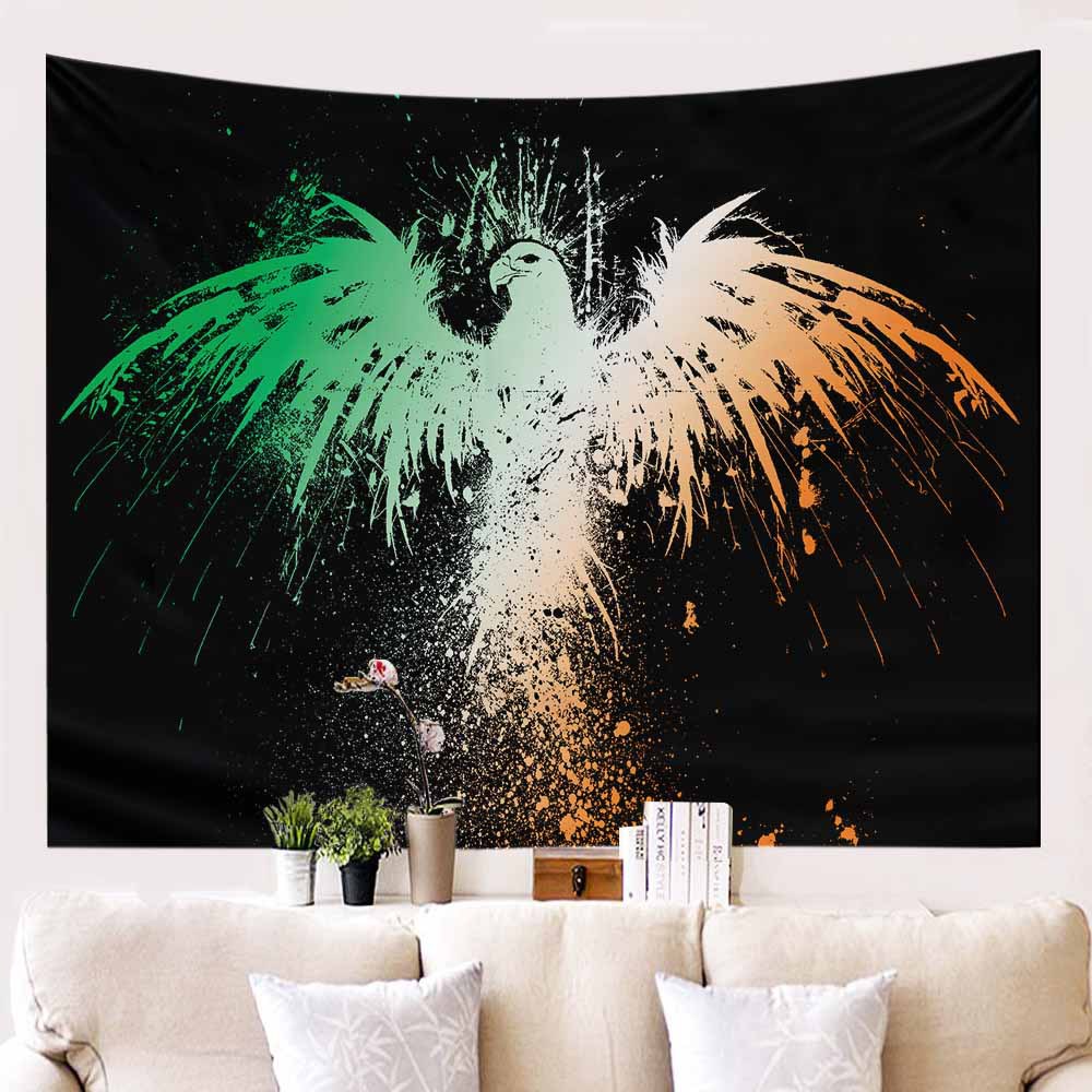 跨境新款热卖家居定制苍鹰墙布挂布背景布挂画挂毯墙壁装饰毯