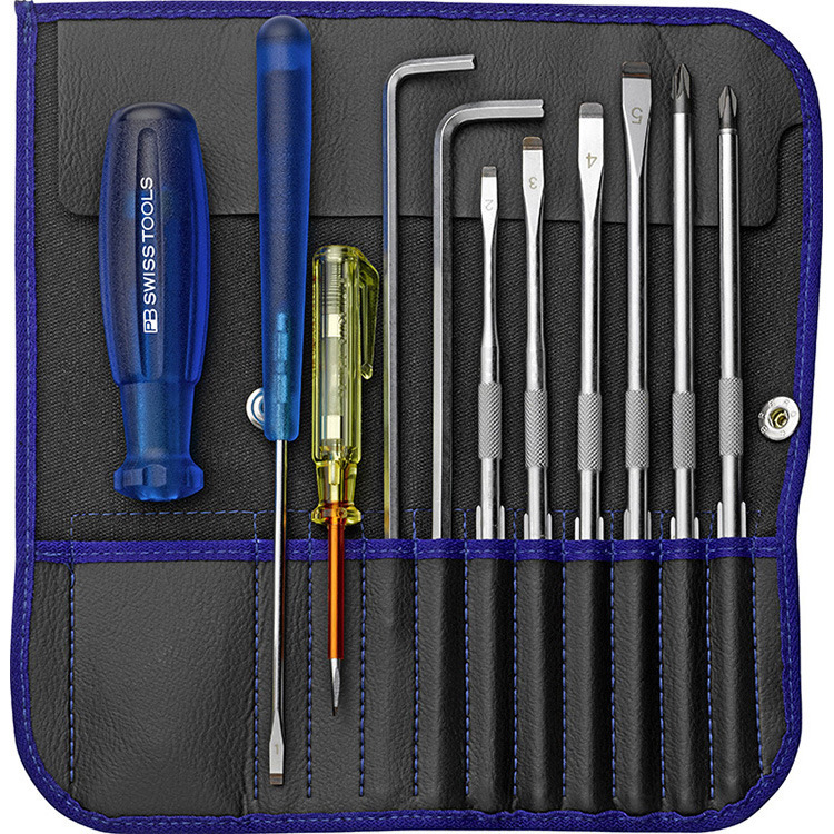 瑞士PB SwissTools   蓝色螺丝刀基础实用组套  PB 9215.Blue