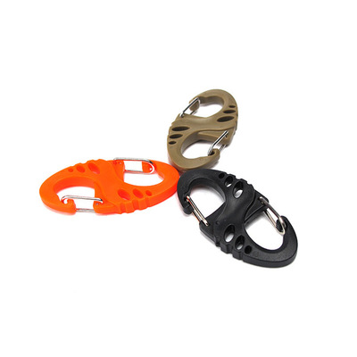 tactics outdoors equipment Plastic steel Hollow S-type 8 Buckles Backpack Quickdraw Carabiner Key buckle