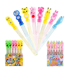 Bubble Wand Toys for Kids, Unisex, Parent-Child Interactive Outdoor Toys, 38CM Cartoon Bubble Wand, Bubble Water Refill