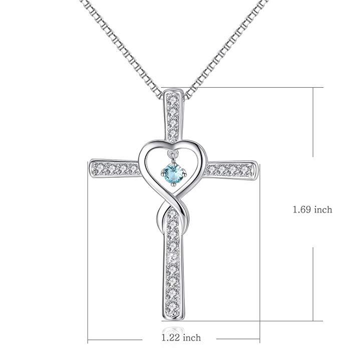 Retro Cross Heart Shape Alloy Inlay Rhinestones Women's Pendant Necklace 1 Piece display picture 4