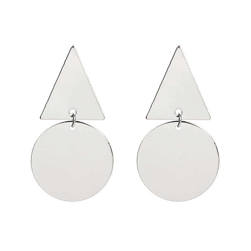 14g Weight Earrings Classification Wedding, Travel Occasion Women'S Gender Fashion Style Rose Gold, Gold, Silver Color European And American Earrings Design Sense Niche Female Earrings French Fashion Retro Elegance Geometric Simple Eardrops 2