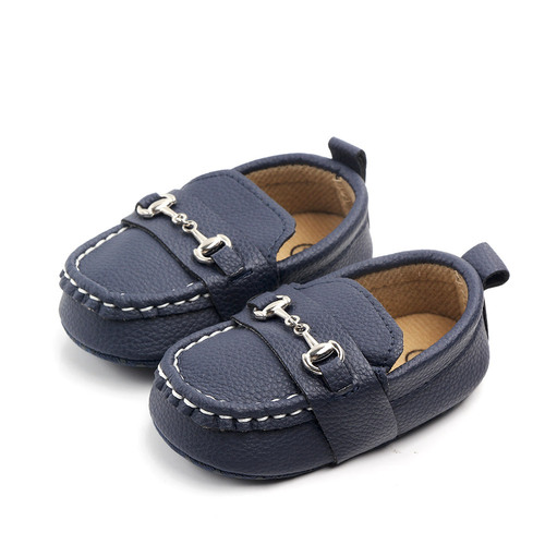 Spring and autumn baby buckle beanie shoes PU baby pre-toddler shoes D2081