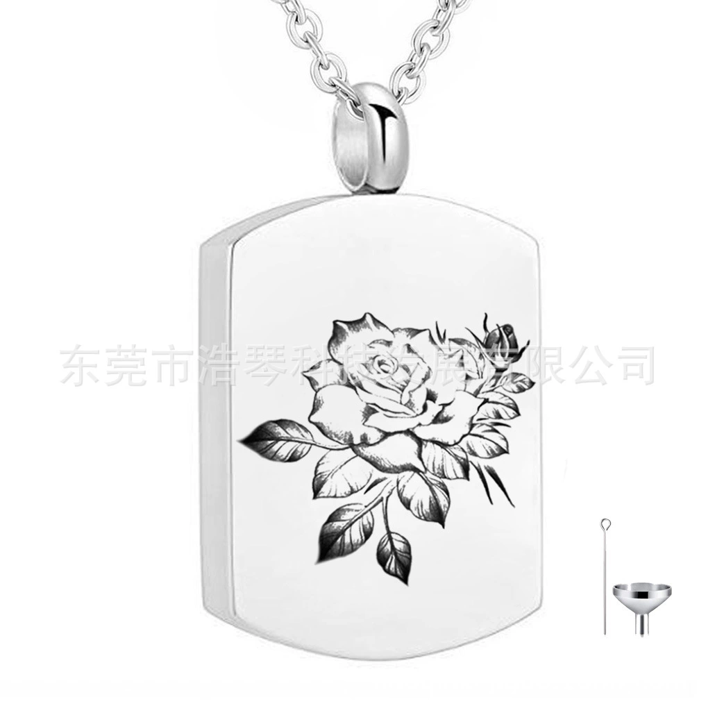 Европейская и американская мода флакон духов кулон из нержавеющей стали Военный бренд памятное животное урна ожерелье кремация ювелирные аксессуары