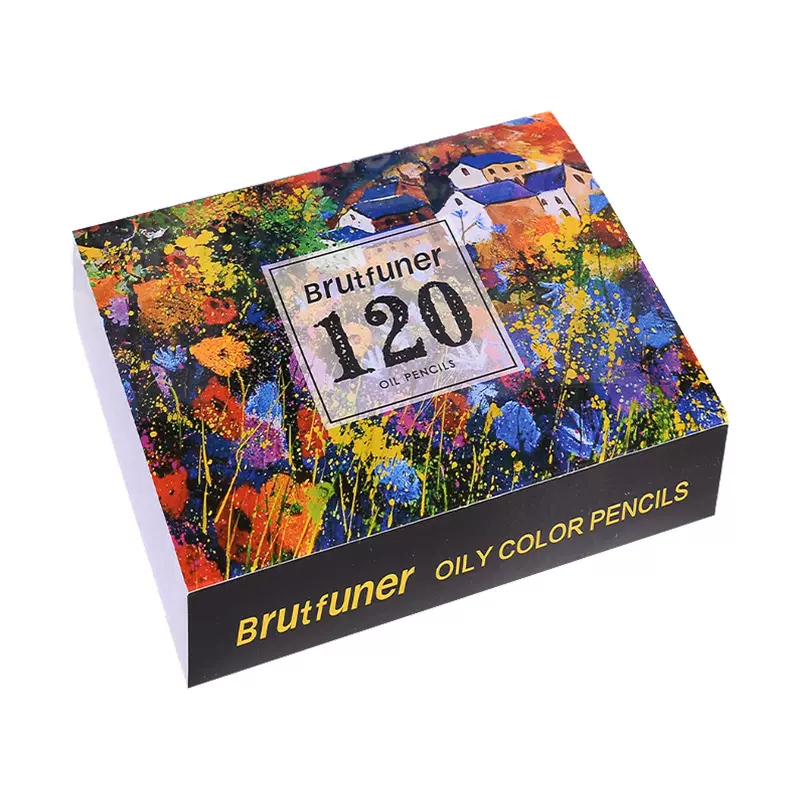 跨境专供Brutfuner120色彩铅彩色铅笔油性非水溶彩铅漫画彩笔涂鸦