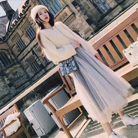 山本风裙秋冬超仙初恋女神显瘦裙子早秋套装女装成熟梗桔裙初恋裙