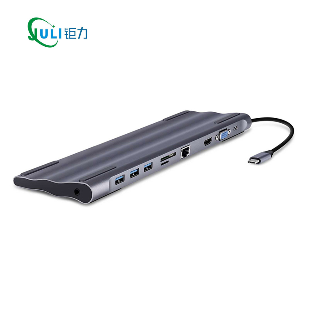 便携type-c扩展坞拓展hdmi/vga/usb3.0网卡网线USB-C转换器TF/SD|ms