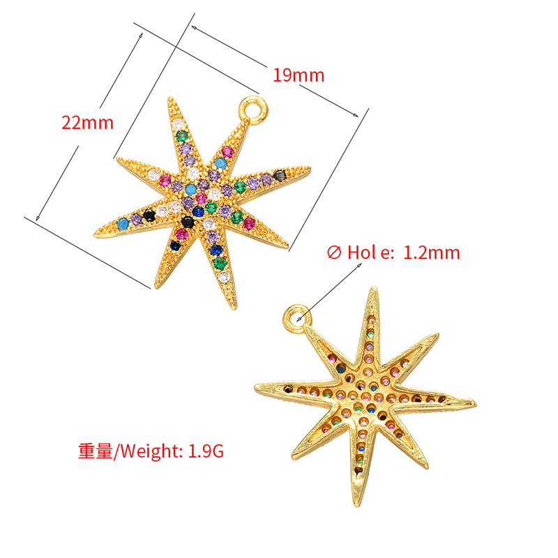 Wholesale Accesorios De Estrella De Diamante De Color Microincrustado Nihaojewelry display picture 4