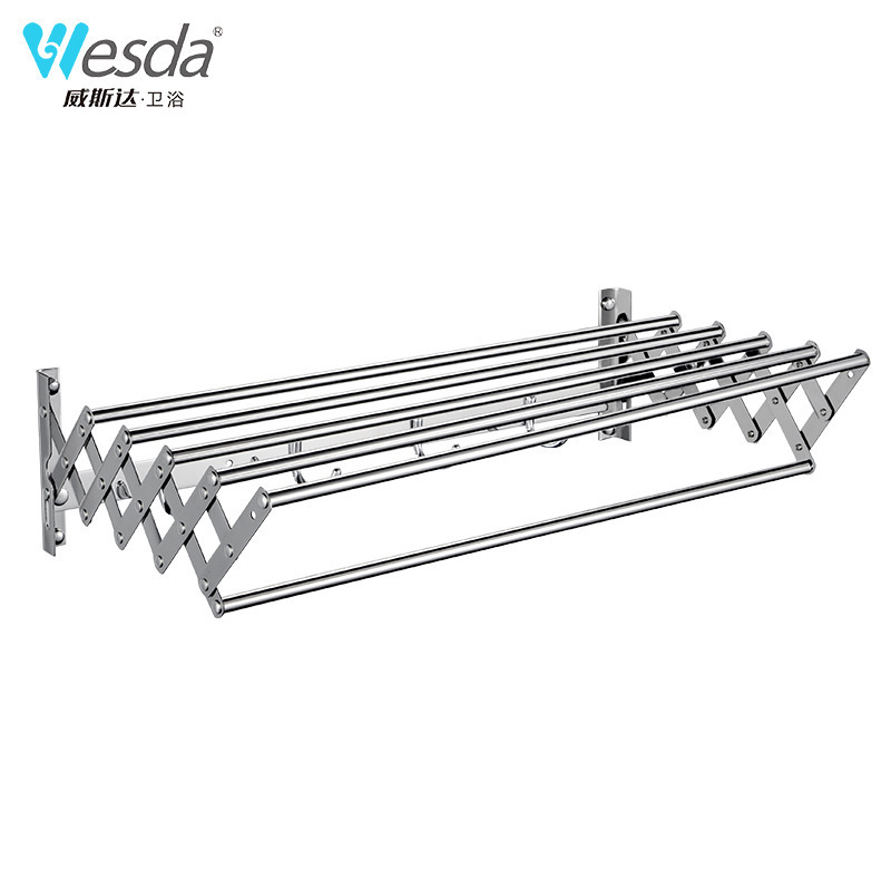 Westa Toilet Stainless Steel Telescopic Towel Rack Bathroom Stretch Towel Rack Storage Rack Hardware Pendant 907