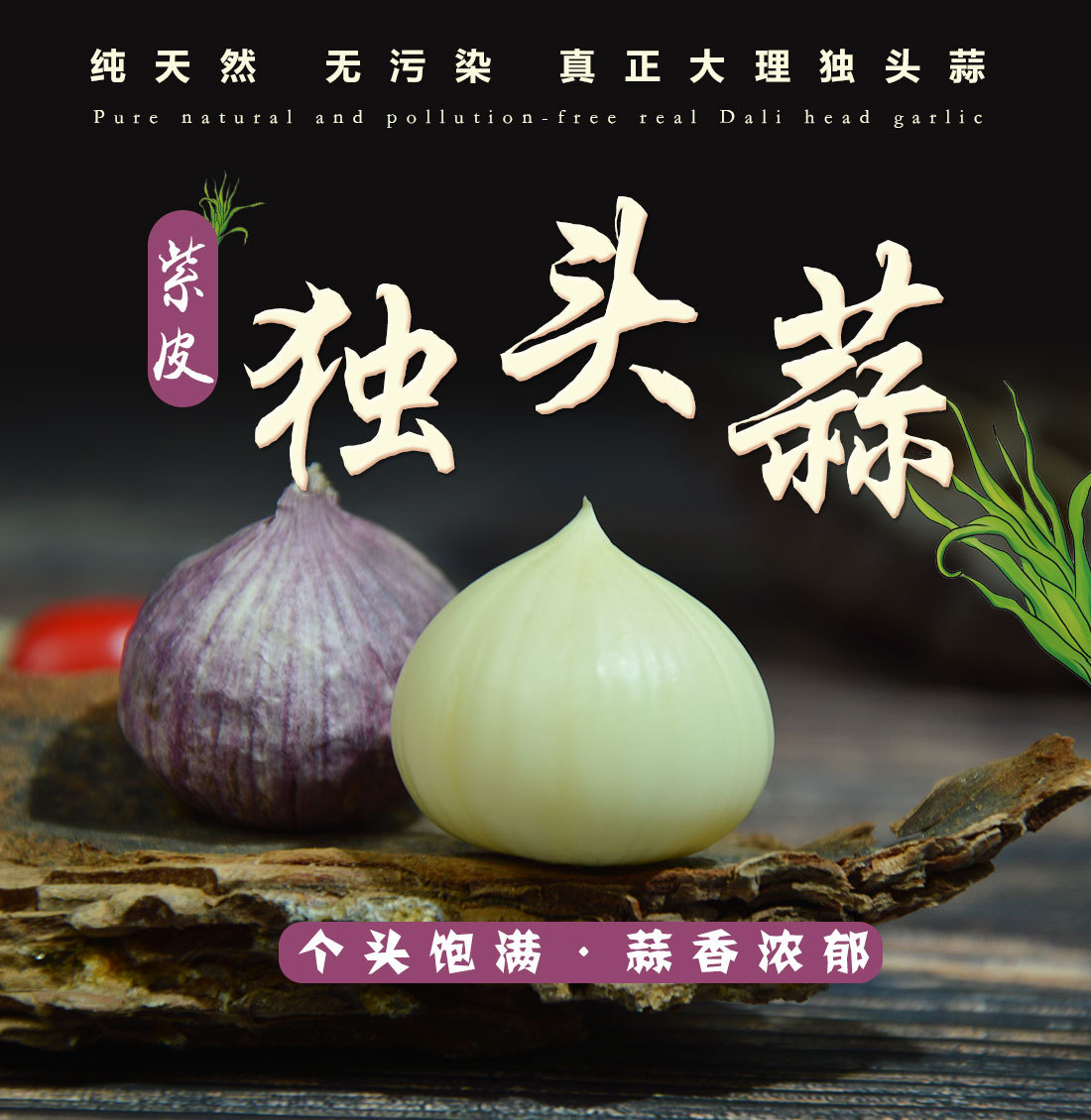 云南大理紫皮蒜珍珠蒜19年新蒜1件代发|ru