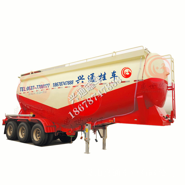 定做各種規格輕量化 散裝水泥罐 粉煤灰運輸下灰罐車車下灰半挂車