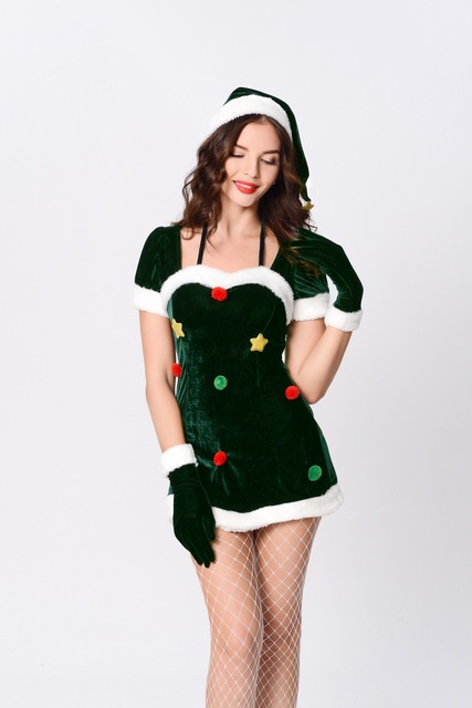 Christmas Dress Santa Claus costume female adult Christmas suit adult men’s clothing old father-in-law cos dress