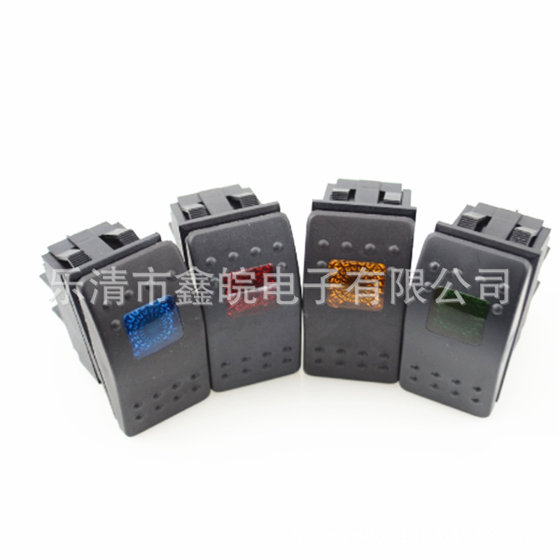 供应KSW-77D带灯汽车改装开关12V 房车轮船游艇仪表船型开关