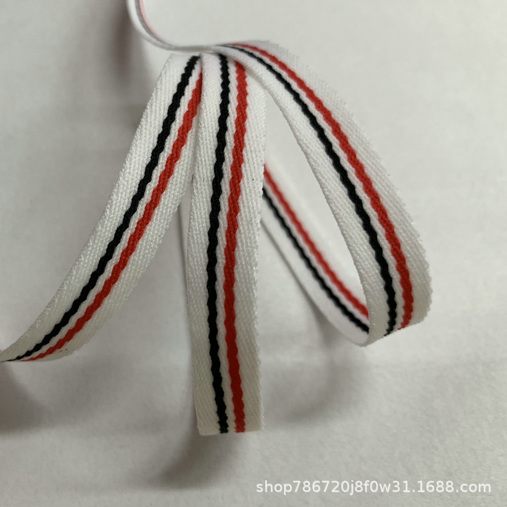 *（腾来）新款现货供应 10MM高弹间条间条带微弹间色间条后领条带