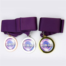 厂家供应立体金属贴纸滴胶奖牌 夜光奖牌 运动会奖牌 发光奖牌