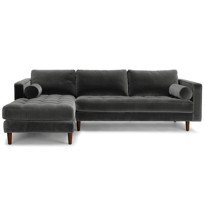 Sofá de estilo nórdico para casa de huéspedes, juego de sofás de tela de terciopelo extraíble y lavable, sofá minimalista de esponja para salas de estar pequeñas y medianas.