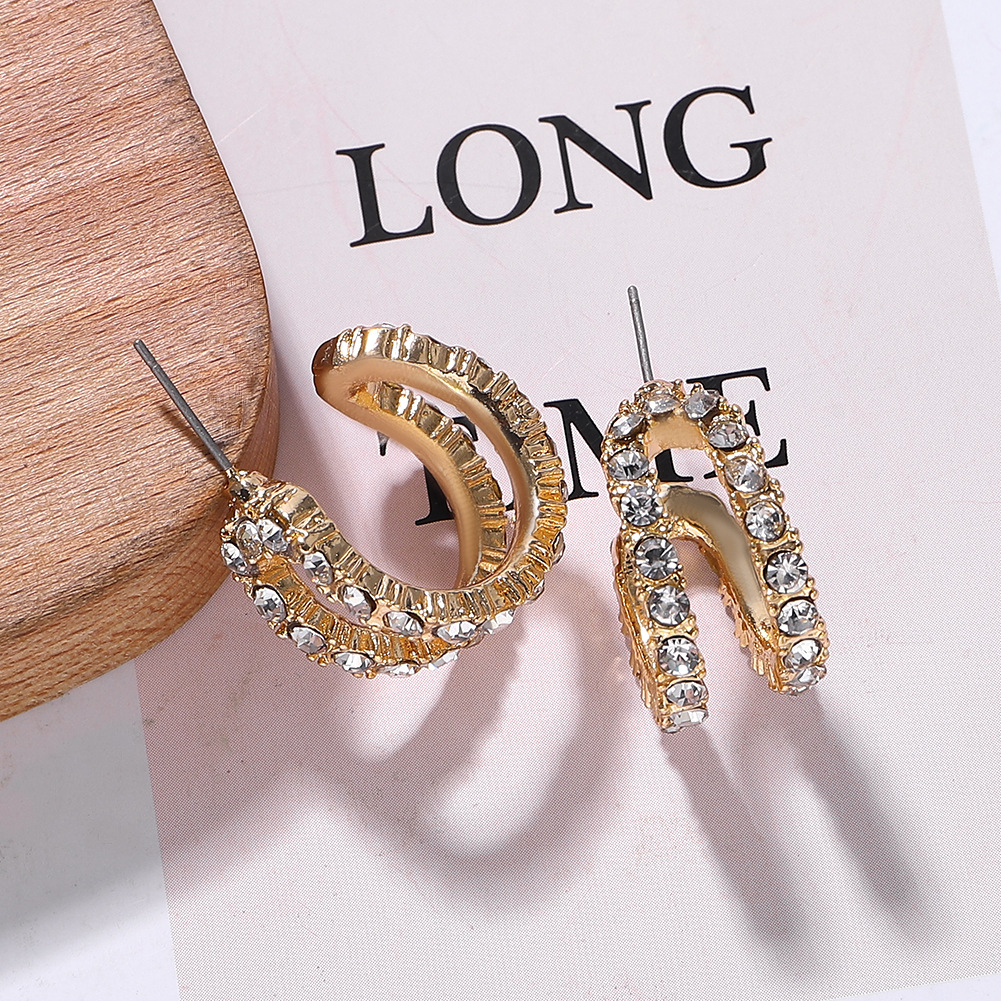 Fashion Alloy Diamond Earrings display picture 6