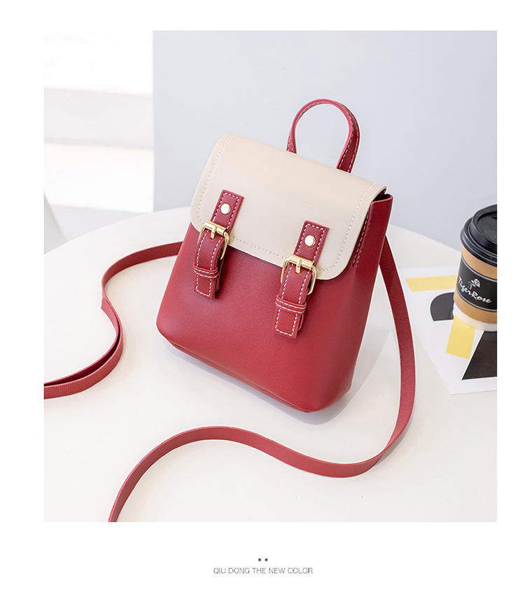 132g Weight Flip Cover Closure Type Double Shoulder Straps Strap Type Flap Backpack Bags Type Daily, Street Occasion Pu Leather Material Women's Backpack Backpack Color Block Pattern All Seasons Season Women's Gender Streetwear Style Square Shape Medium Size Women's Medium Pu Leather Color Block Streetwear Square Flip Cover Flap Backpack 10