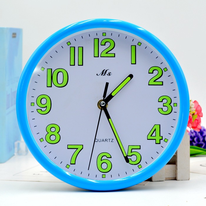 Reloj al por mayor 9 pulgadas luminoso mudo redondo Reloj de pared simple decoración del hogar moda sala de estar Reloj de pared