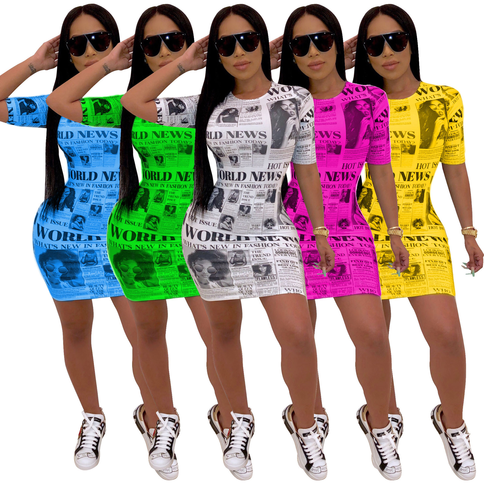 newspaper t shirt dress