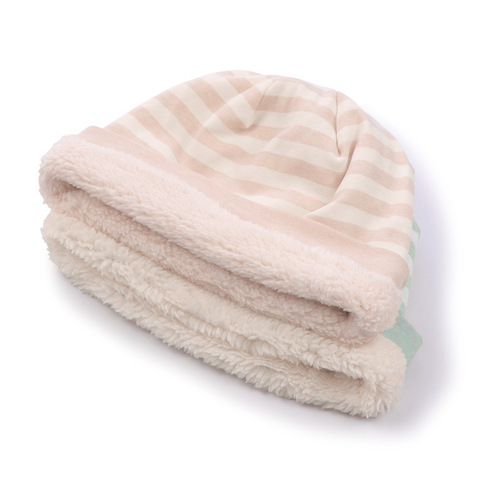 Cotton Pajama Hat for Postpartum Women - Winter Thick Lamb Wool Warm Hooded Cap, Headscarf, Sleep Hat, Over-the-Head Hat