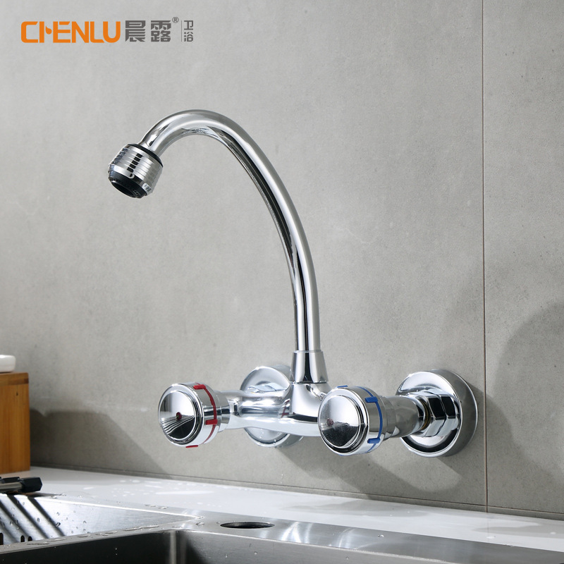 Morning Dew bathroom concealed into the wall pole shower balcony wash basin faucet foreign trade kindergarten wash basin faucet